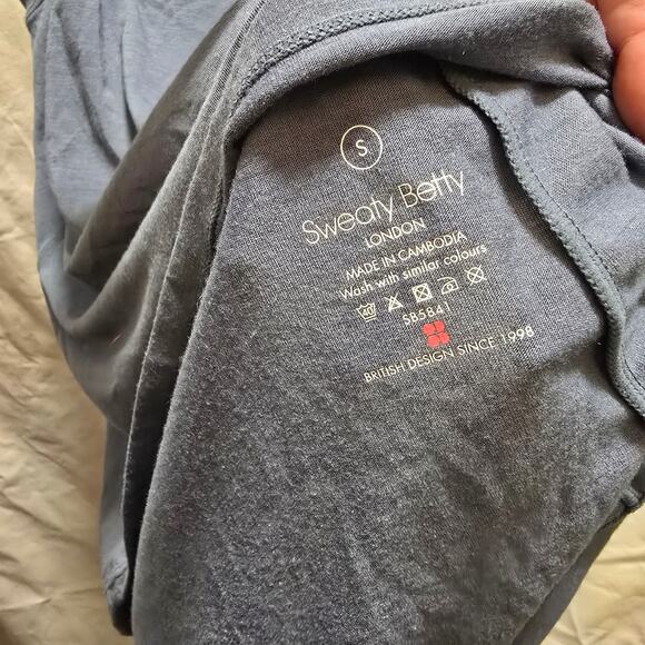 Sweaty Betty London blue racerback athleisure tank size 4-6 small athletic - Picture 6 of 9